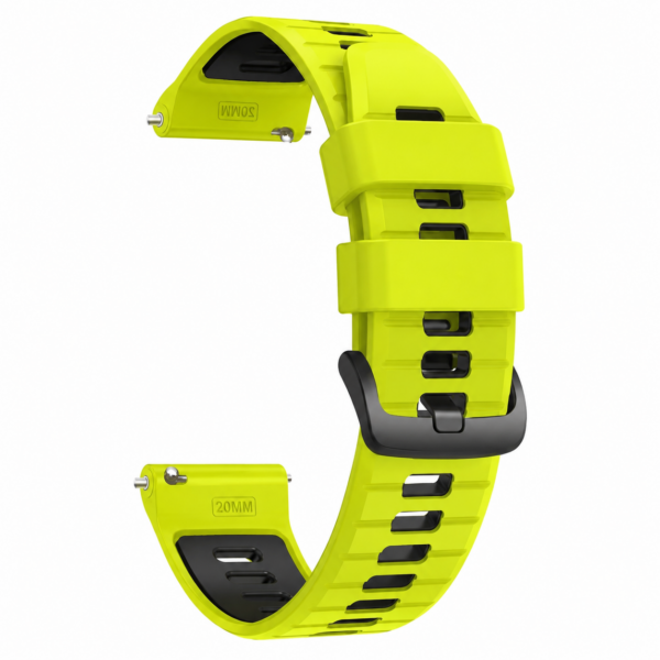 Bracelet silicone Garmin Vivoactive 5 - Vert fluo et noir