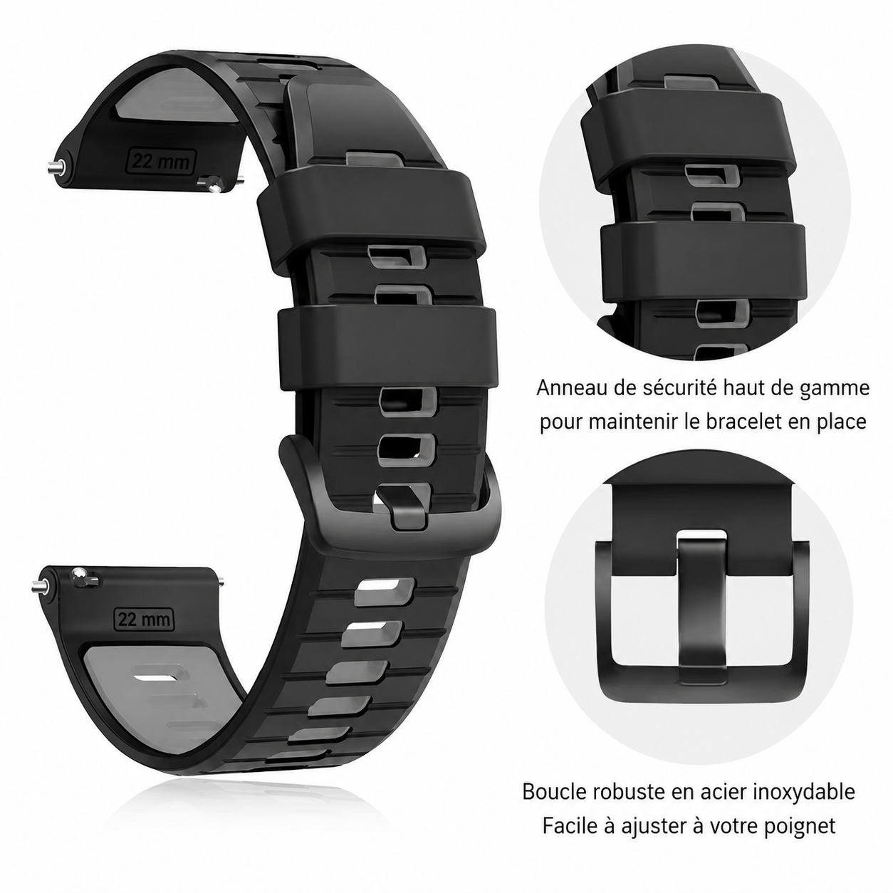 modele02 Bracelet silicone Garmin Forerunner 55 – Image 1