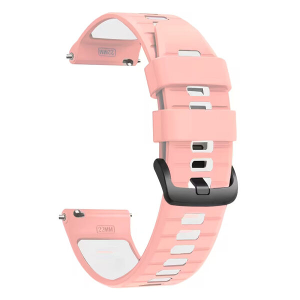 Bracelet silicone Garmin Vivoactive 5 - Rose et blanc