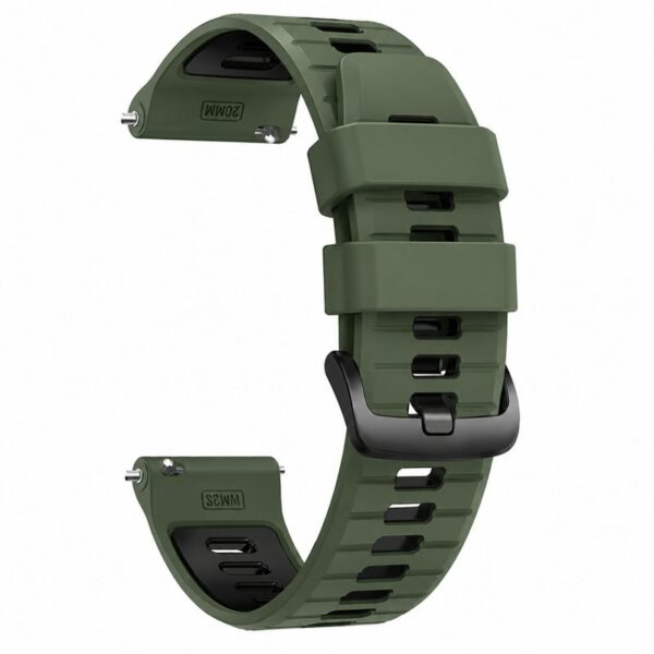 Bracelet silicone Garmin Vivoactive 5 - Vert armée et noir
